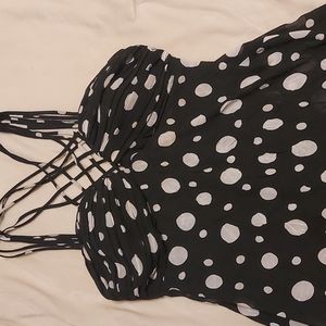 Black With White Polka-dot Dress